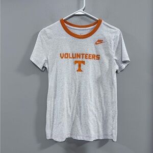 Nike Gray and Orange Short Sleeve Tee